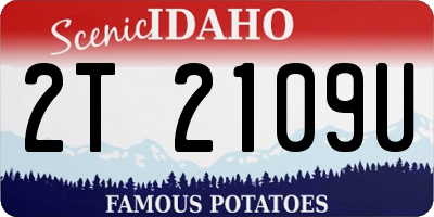 ID license plate 2T2109U