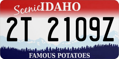 ID license plate 2T2109Z