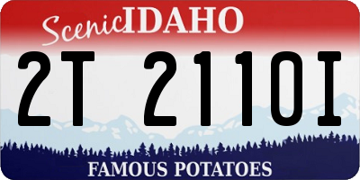 ID license plate 2T2110I