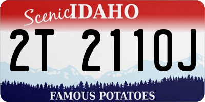 ID license plate 2T2110J