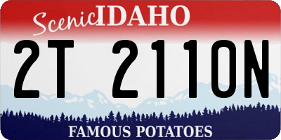 ID license plate 2T2110N