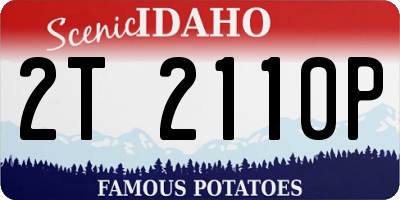 ID license plate 2T2110P