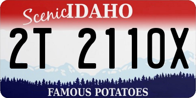 ID license plate 2T2110X