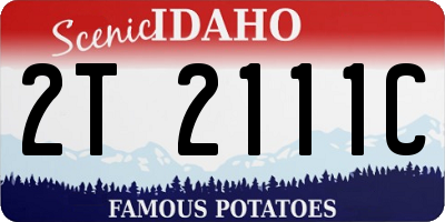ID license plate 2T2111C