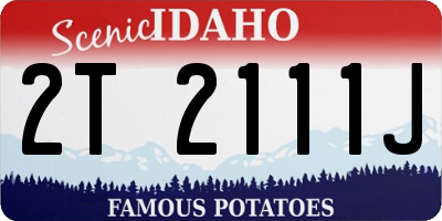 ID license plate 2T2111J