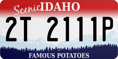 ID license plate 2T2111P
