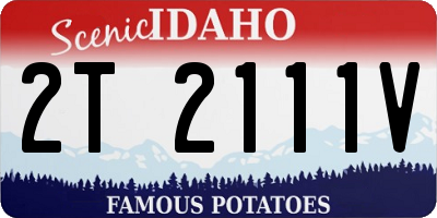 ID license plate 2T2111V