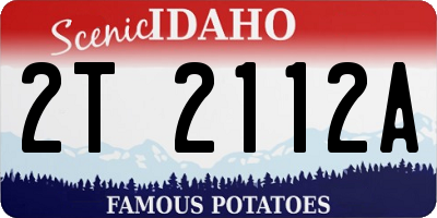 ID license plate 2T2112A