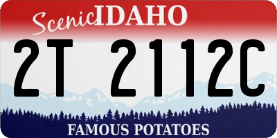 ID license plate 2T2112C
