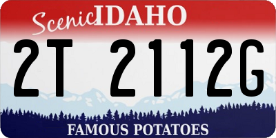 ID license plate 2T2112G