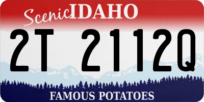 ID license plate 2T2112Q