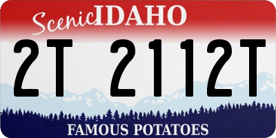 ID license plate 2T2112T