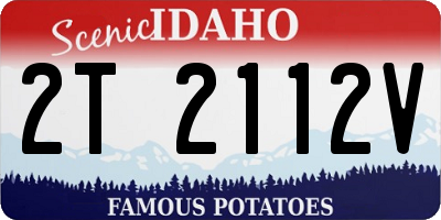 ID license plate 2T2112V