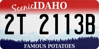 ID license plate 2T2113B