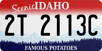 ID license plate 2T2113C
