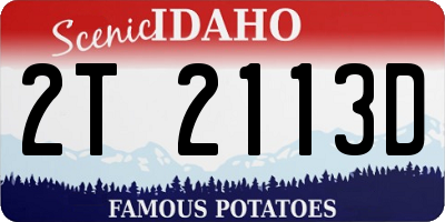 ID license plate 2T2113D