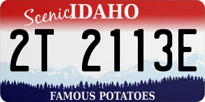 ID license plate 2T2113E