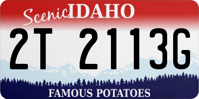 ID license plate 2T2113G