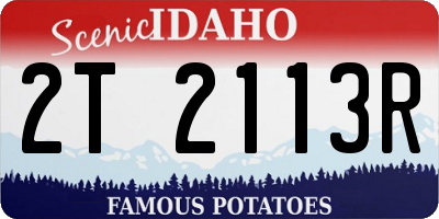ID license plate 2T2113R