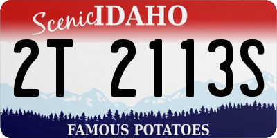 ID license plate 2T2113S