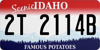 ID license plate 2T2114B