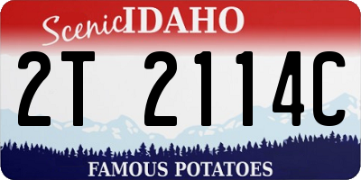 ID license plate 2T2114C