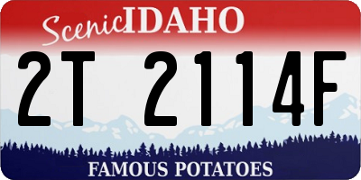 ID license plate 2T2114F
