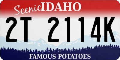 ID license plate 2T2114K