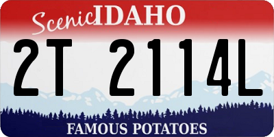 ID license plate 2T2114L
