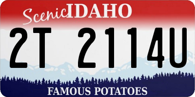 ID license plate 2T2114U