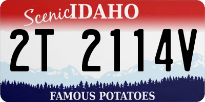 ID license plate 2T2114V