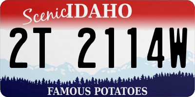 ID license plate 2T2114W