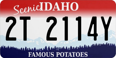 ID license plate 2T2114Y
