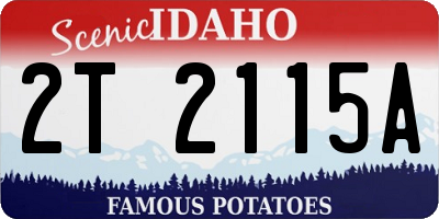 ID license plate 2T2115A