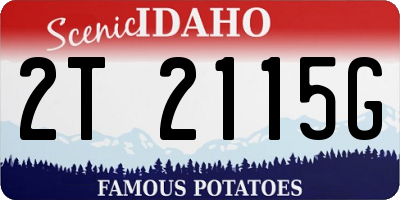 ID license plate 2T2115G
