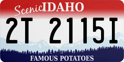 ID license plate 2T2115I