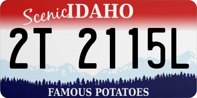 ID license plate 2T2115L