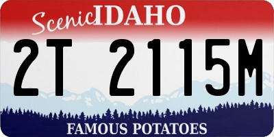 ID license plate 2T2115M