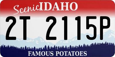 ID license plate 2T2115P