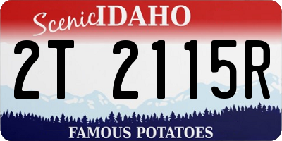 ID license plate 2T2115R