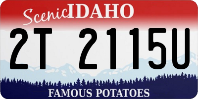 ID license plate 2T2115U