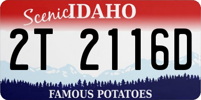 ID license plate 2T2116D
