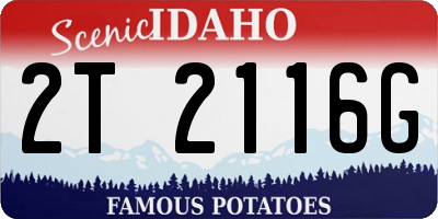 ID license plate 2T2116G