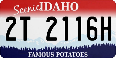 ID license plate 2T2116H