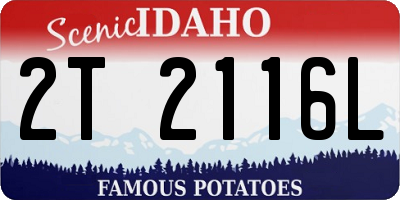 ID license plate 2T2116L