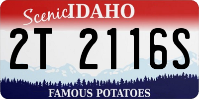 ID license plate 2T2116S