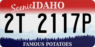 ID license plate 2T2117P