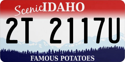 ID license plate 2T2117U