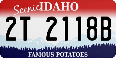 ID license plate 2T2118B