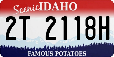 ID license plate 2T2118H